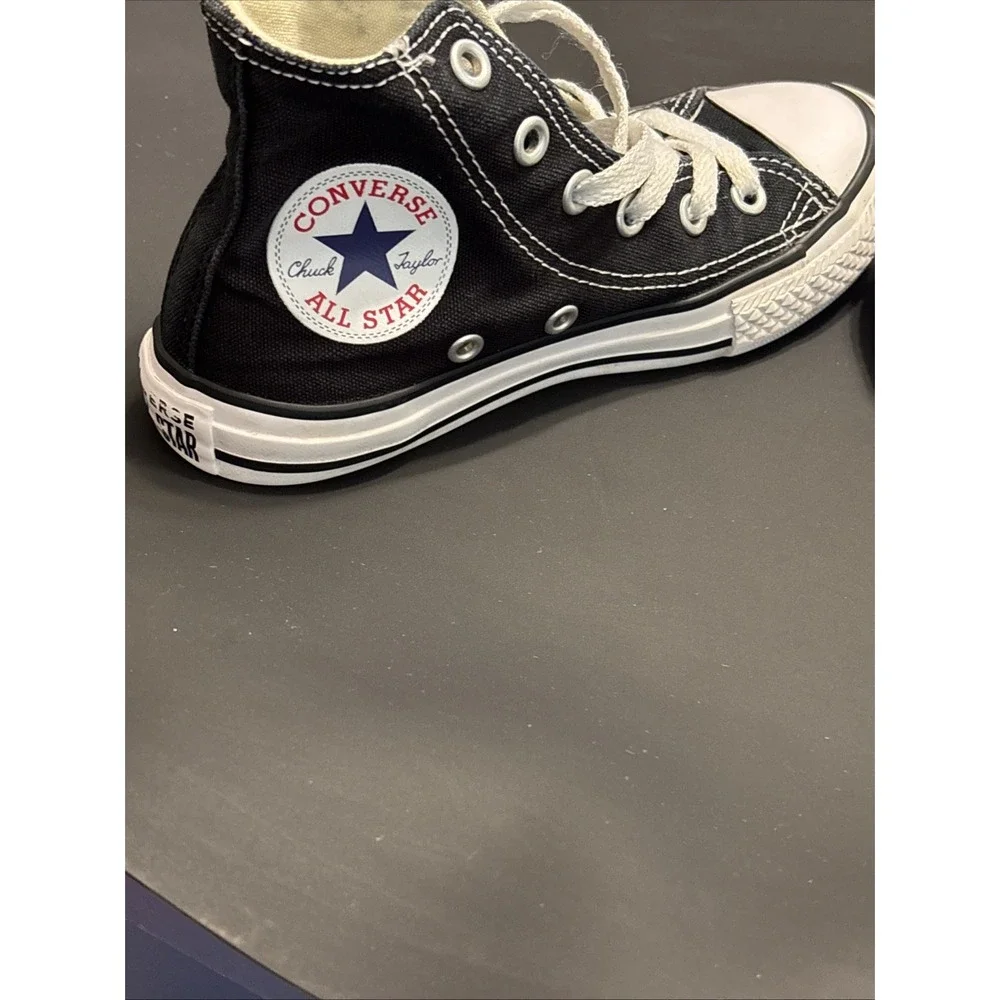 Converse Chuck Taylor All Star High Top Youth 11.5 Black Canvas Sneakers 3J231